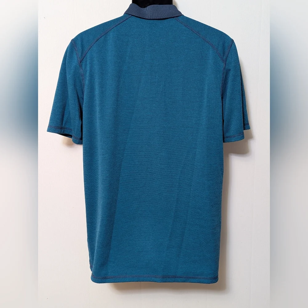 Men's The North Face Short Sleeve Polo Shirt Flash Dry Blue Striped XL